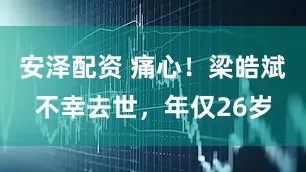 安泽配资 痛心！梁皓斌不幸去世，年仅26岁